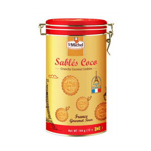 Bánh quy bơ St Michel Sables Coco hộp thiếc 144g