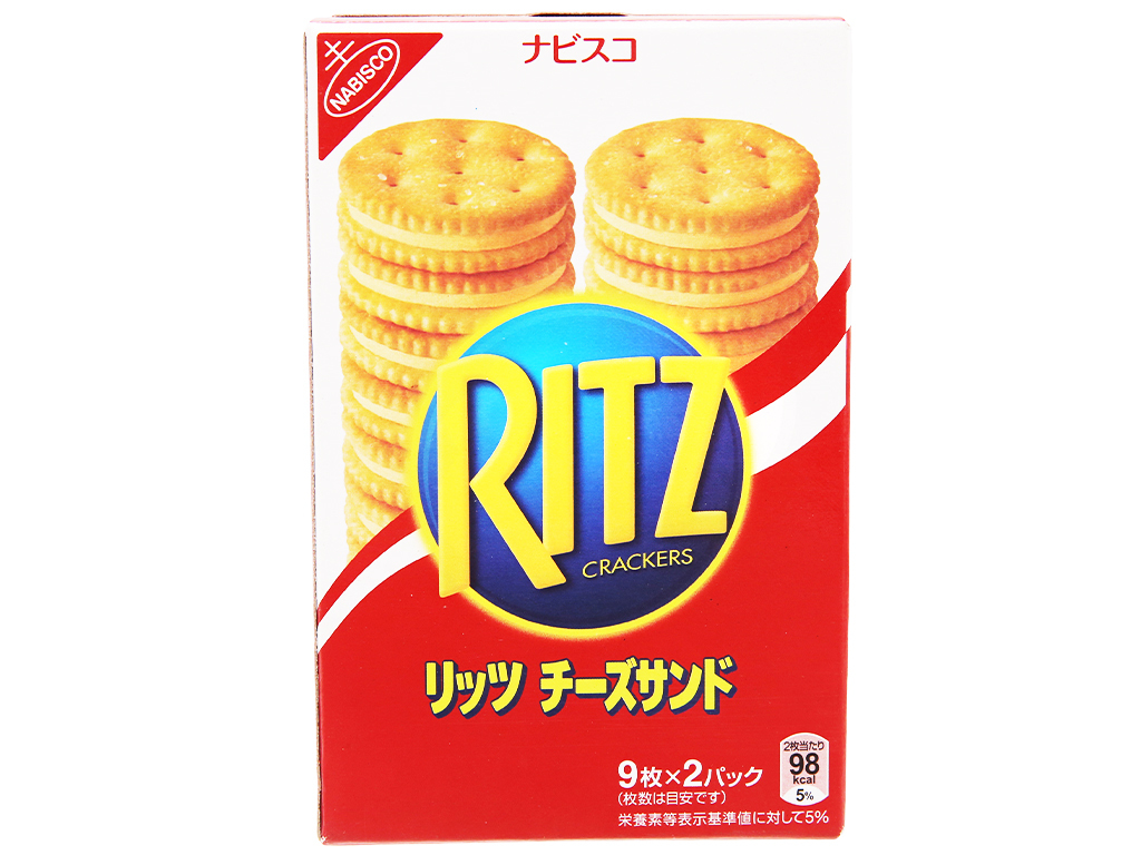 Bánh quy kẹp kem phô mai Ritz Crackers hộp 160g