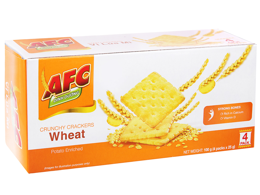 Bánh quy mặn lúa mì AFC - 100g (4 gói)