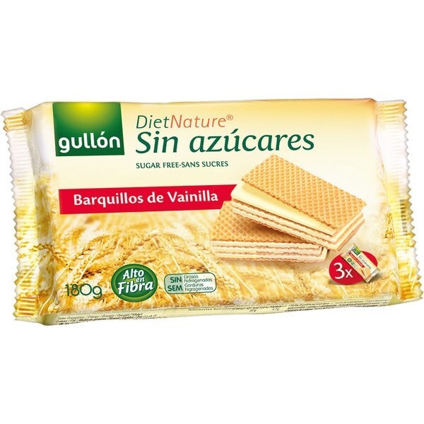 Bánh xốp ăn kiêng Gullon Barquillos De vainilla (180g)