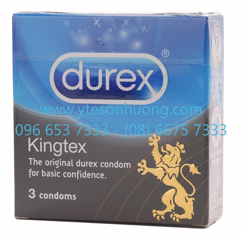 Bao cao su Durex Kingtex 3 chiếc/hộp
