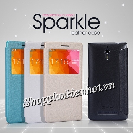 Bao da Sparkle cho OPPO Find 7 X9007 hiệu Nillkin