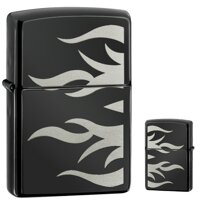 Bật lửa Zippo Edged Flames Ebony