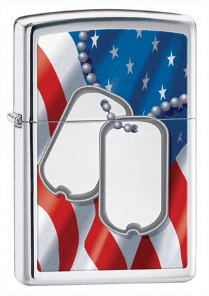 Bật lửa Zippo Flag and Dog Tags