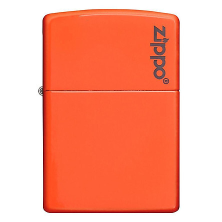 Bật lửa Zippo plain with logo neon orange matte – 28888zl