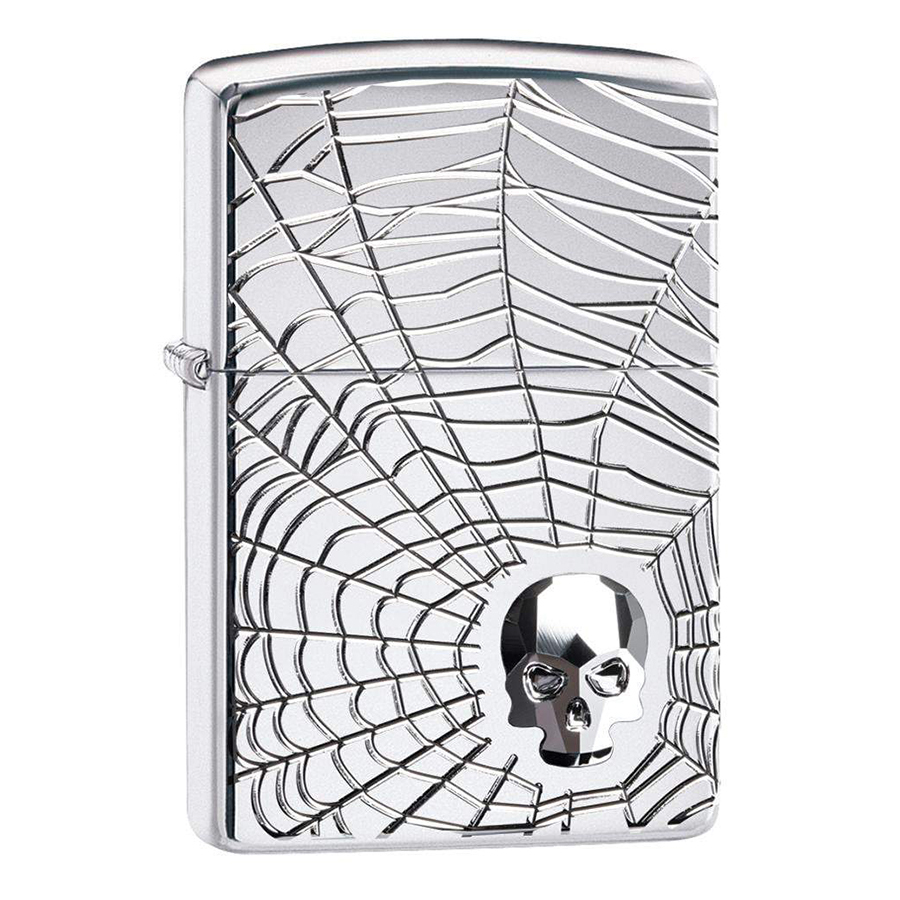 Bật lửa Zippo Spider Web Skull Design