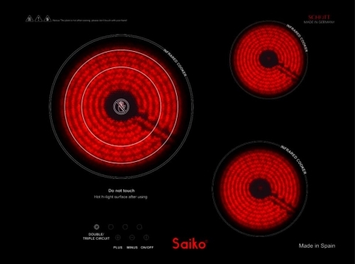 Bếp hồng ngoại âm 3 vùng nấu Saiko IC-5700C