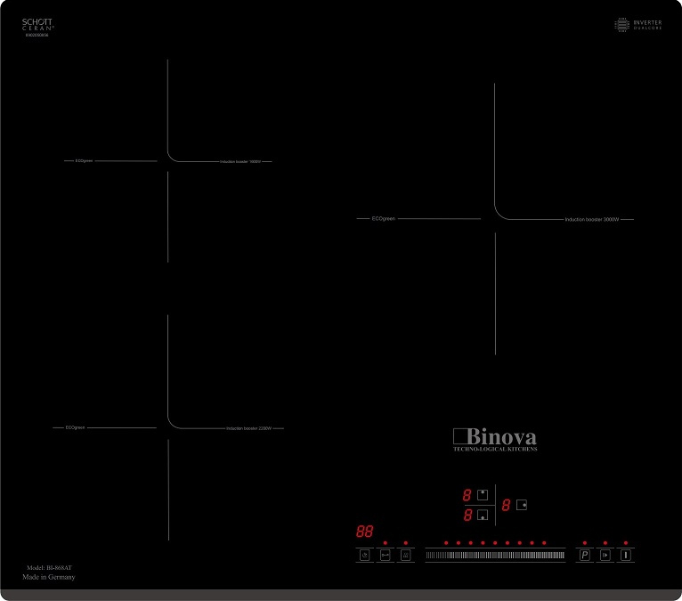 Bếp từ âm 3 vùng nấu Binova BI-868AT