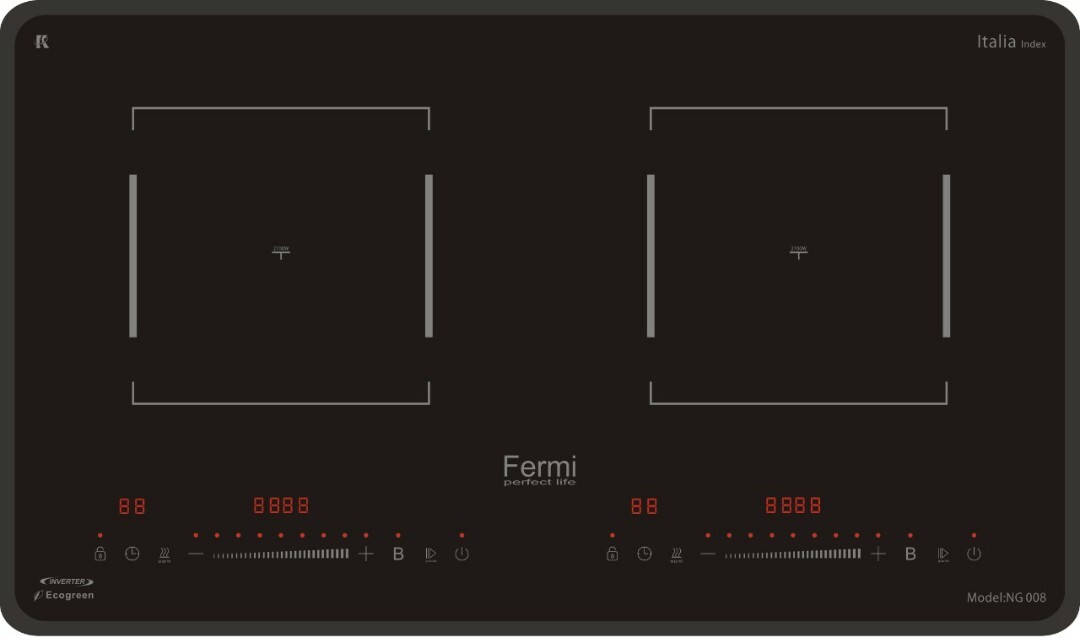 Bếp từ âm 2 vùng nấu Fermi NG-008