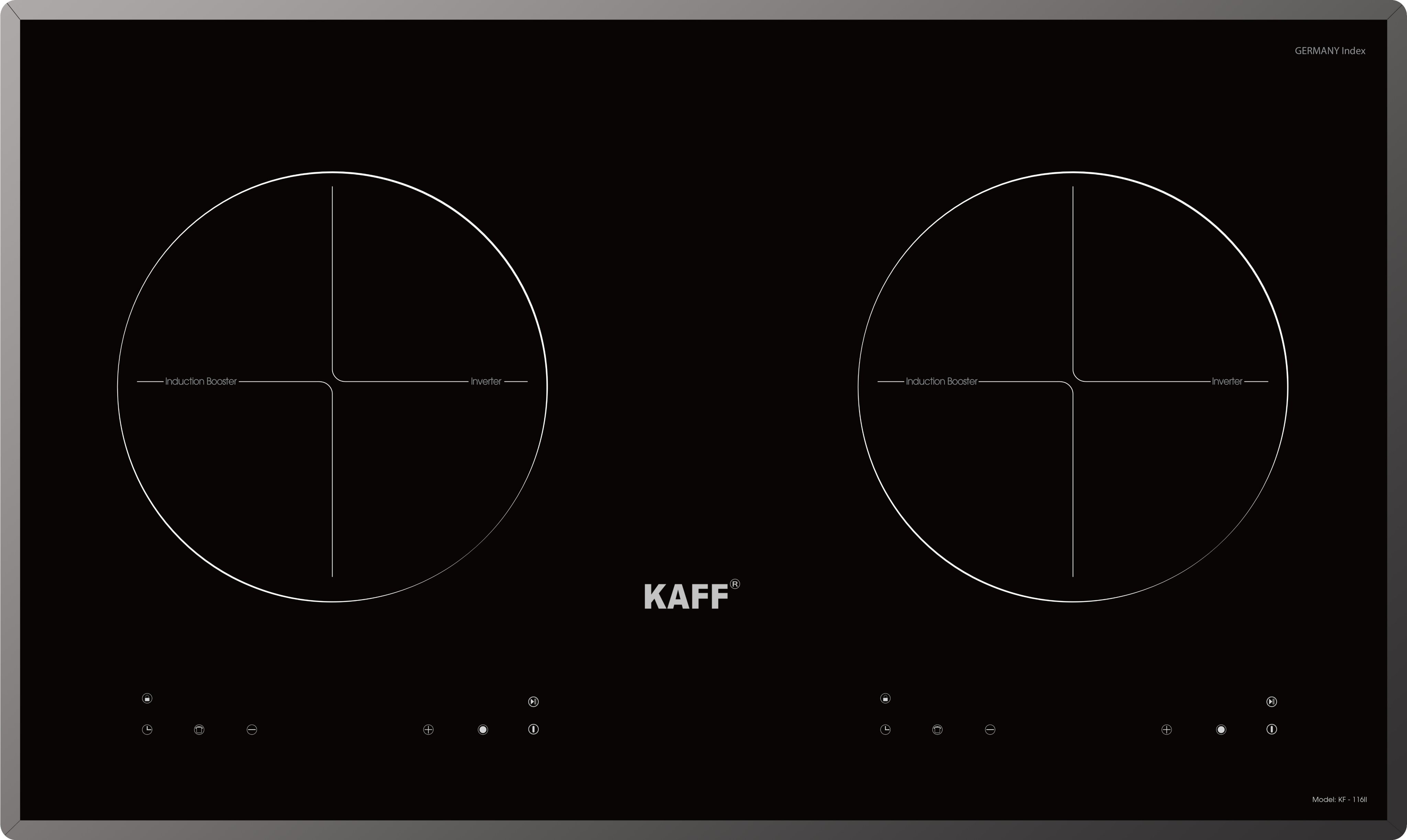 Bếp từ âm 2 vùng nấu Kaff KF-116II