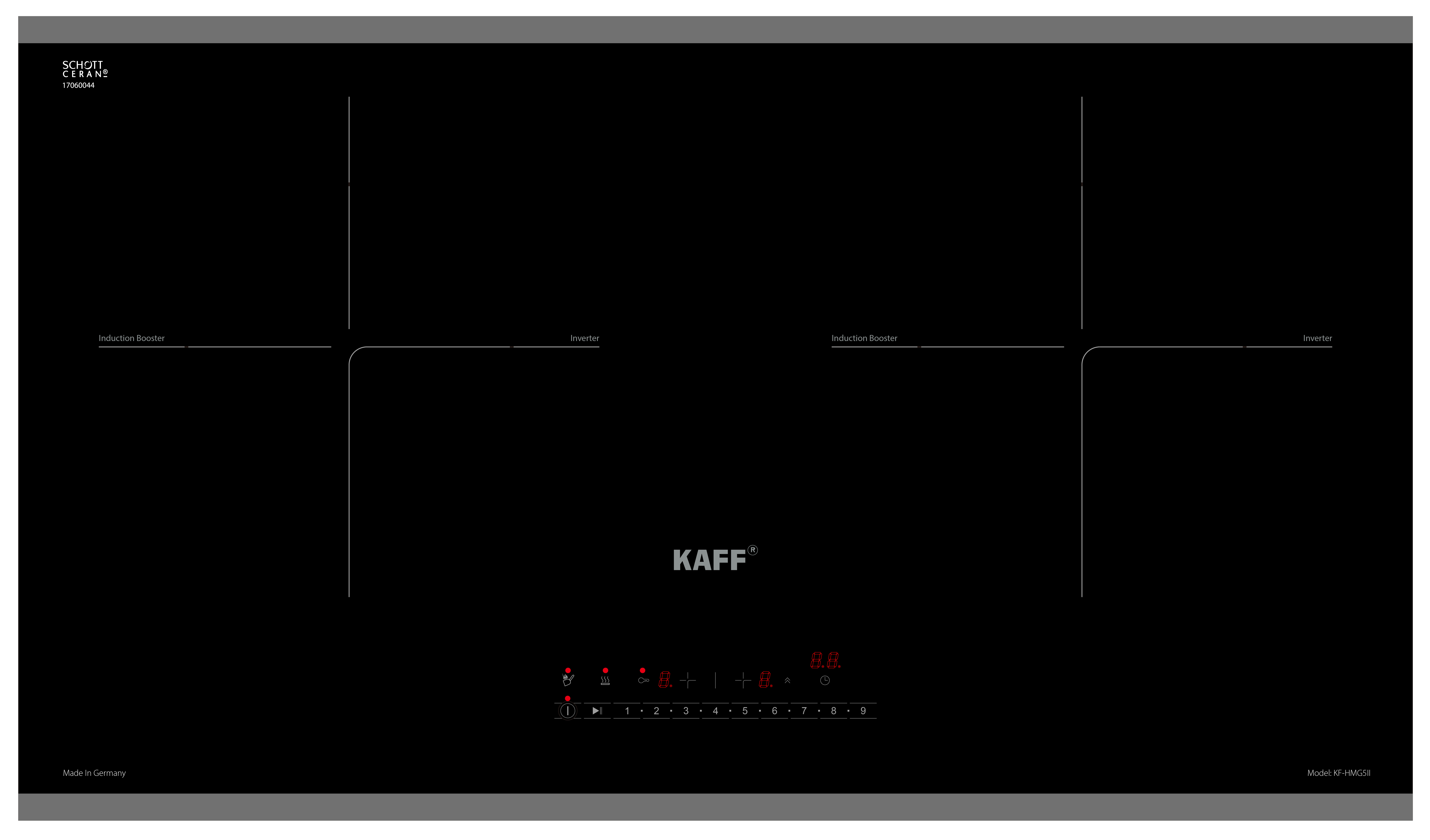 Bếp từ âm 2 vùng nấu  Kaff KF-HMG5II