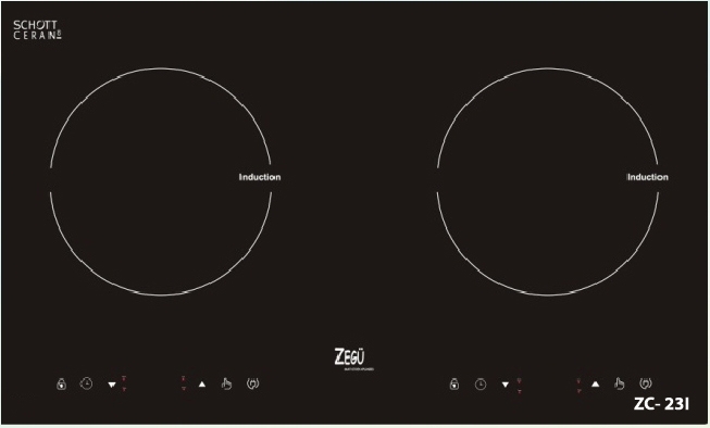 Bếp từ âm 2 vùng nấu Zegu ZC-23I