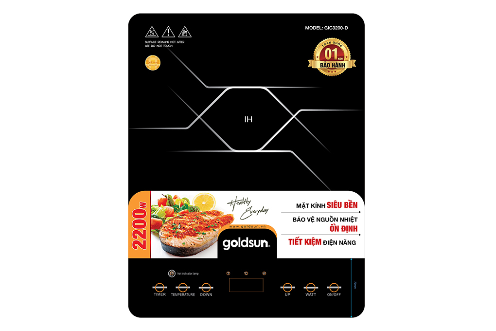 Bếp từ dương 1 vùng nấu Goldsun GIC3200-D
