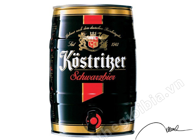 Bia đen Kostritzer Schwarzbier 4.8% bom 5L