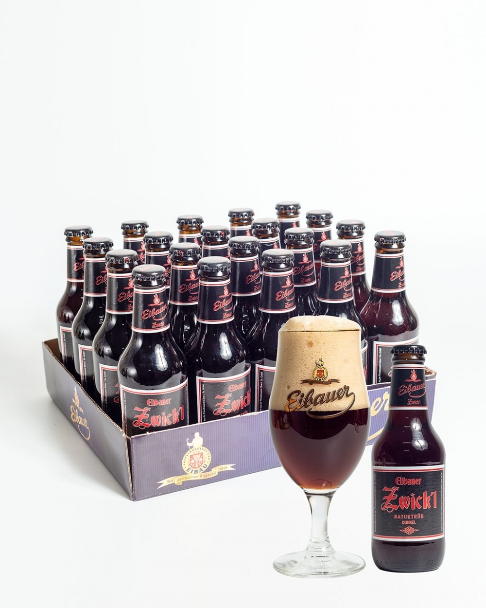 Bia Eibauer Zwick'l Dunkel 6.7% – Chai 250ml, Thùng 20 Chai