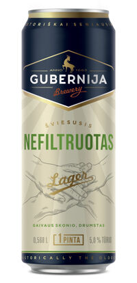 Bia Gubernija Unfiltered 5.0% Thùng 24 lon x 568ml
