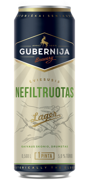 Bia Gubernija Unfiltered 5.0% Thùng 24 lon x 568ml