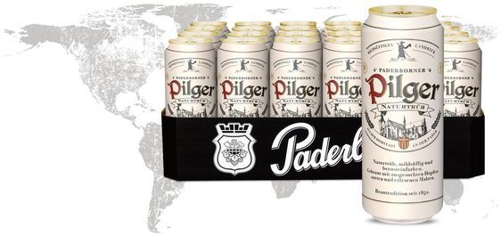 Bia Paderborner Pilger Original 5% - Lon 500ml, Thùng 24 Lon