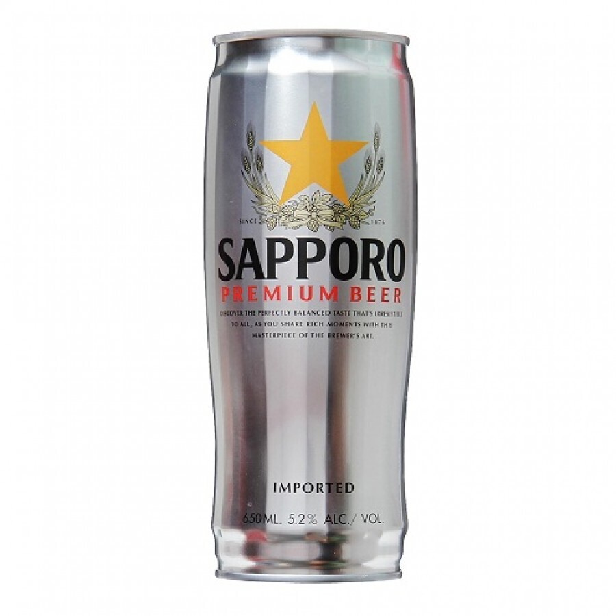 Bia Premium 5% Lon 650ml (Sapporo)
