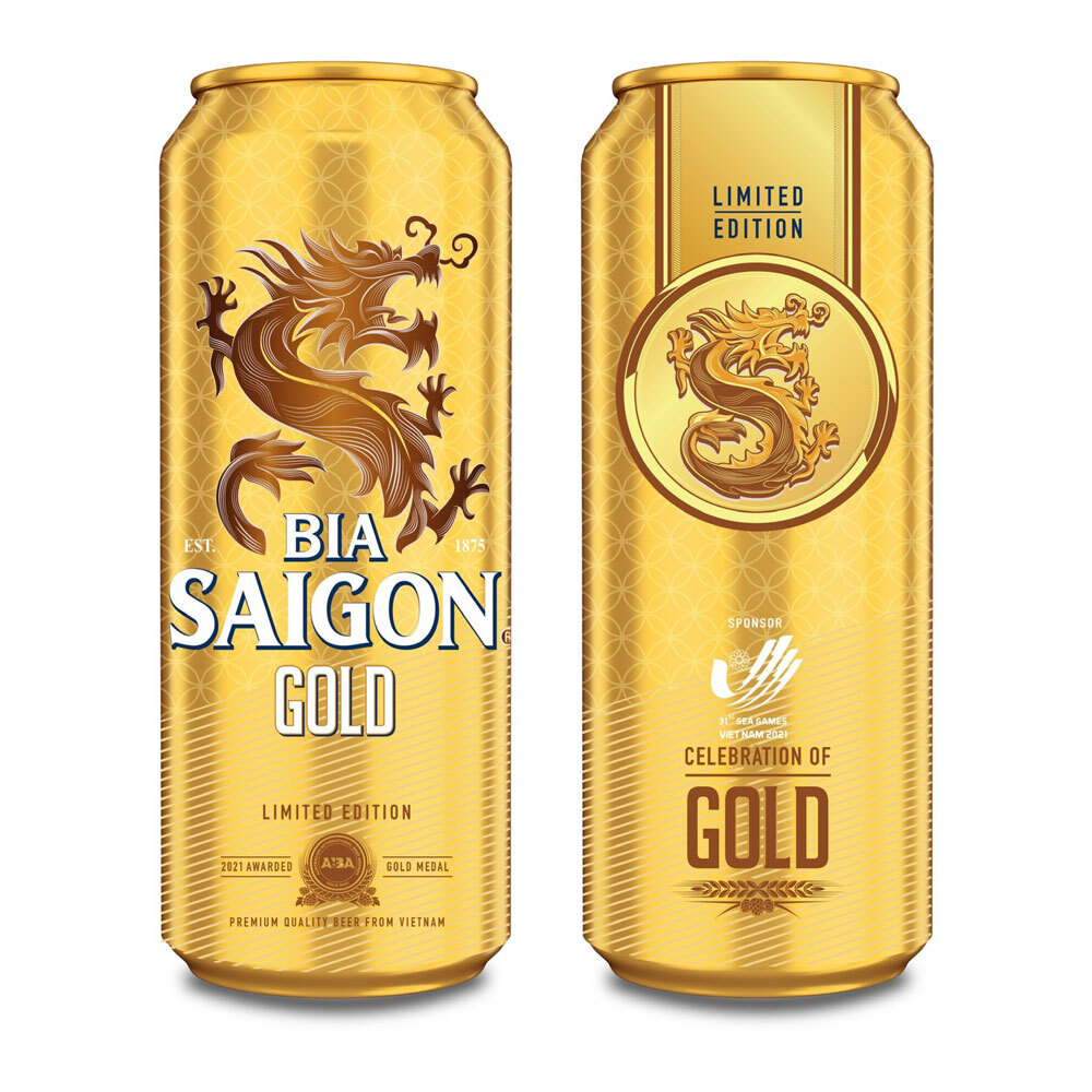 Bia Sài Gòn Gold 5% Thùng 24 lon 330ml