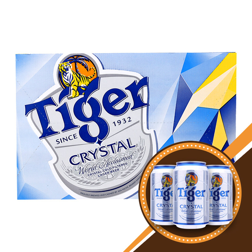 Bia Tiger Crystal thùng 24 lon x 330ml