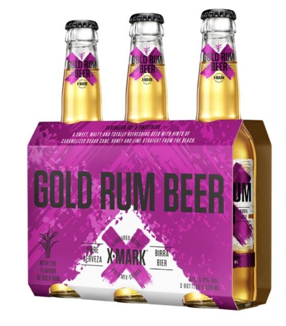 Bia X-Mark Gold Rum 5.9% - Thùng 24 chai 330ml