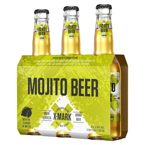 Bia X – Mark Mojito Beer 5.9% – Chai 330ml, thùng 24 Chai