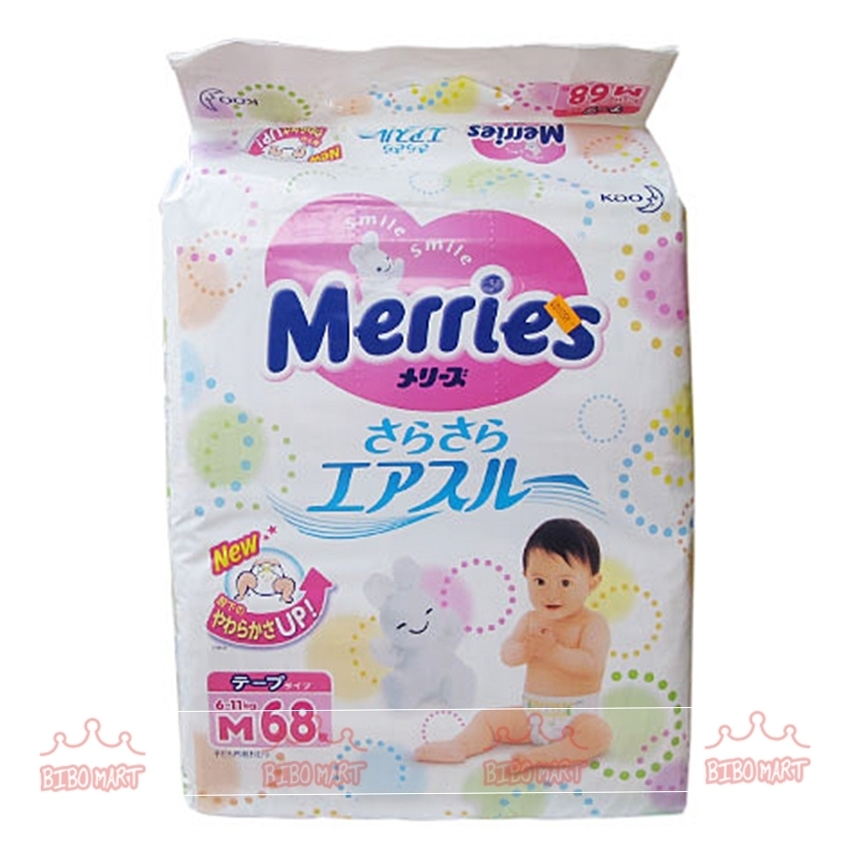 Tã dán Merries M68 (dành cho trẻ từ 6-11kg)