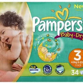 Tã dán Pampers Baby-Dry số 3 - 34miếng (dành cho trẻ từ 4-9kg)