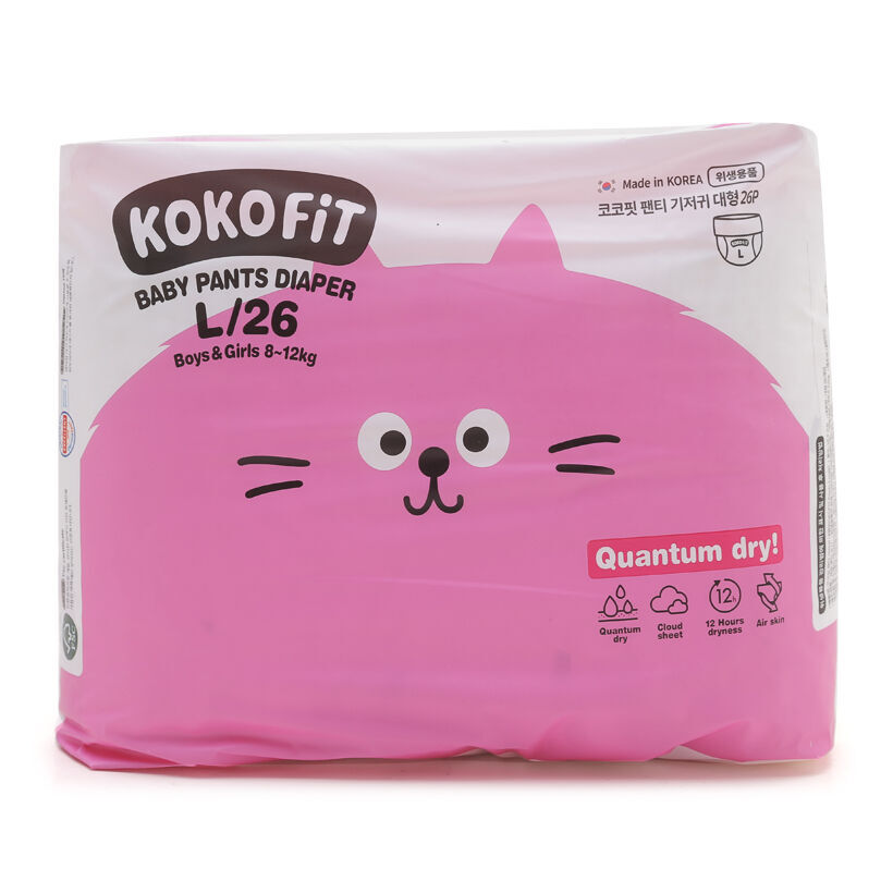 Bỉm quần Kokofit L26 - size L, 26 miếng (dành cho bé từ 8 - 12kg)