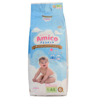 Bỉm - Tã quần Amico size L 44 + 6 miếng (Cho bé 9 - 14kg)