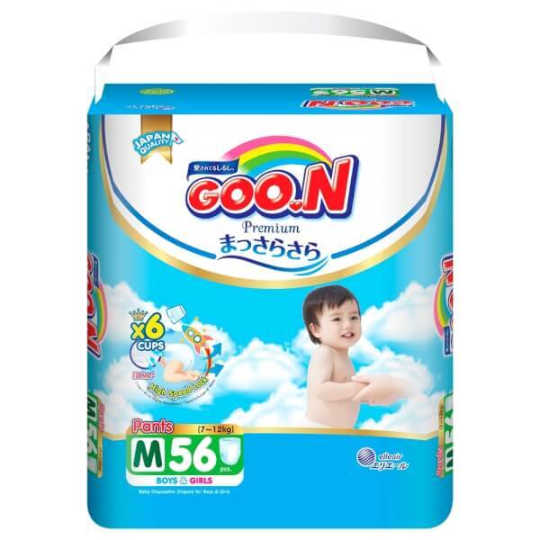 Bỉm - Tã quần Goon Premium size M - 56 miếng (Cho bé 7 - 12kg)