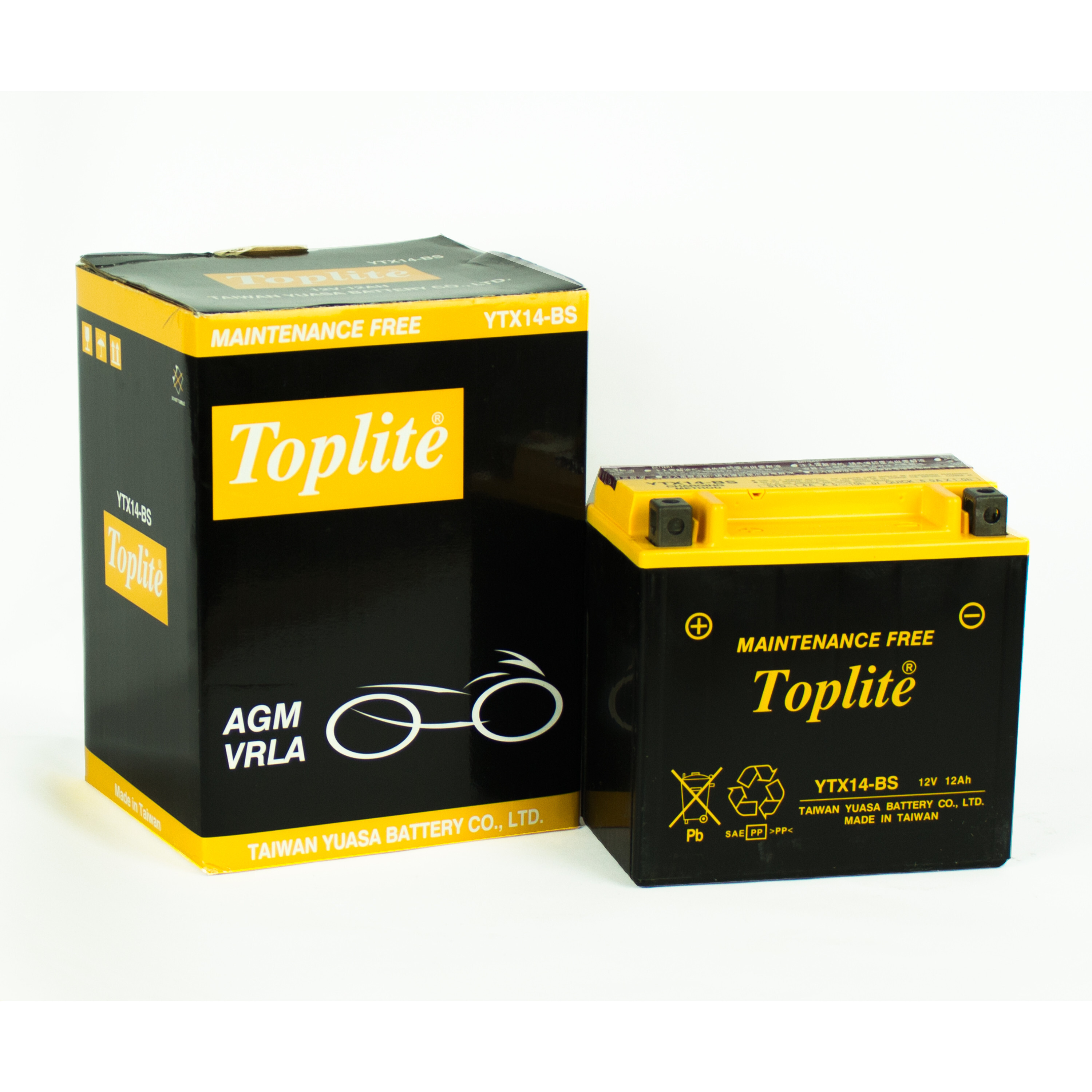 Bình ắc quy xe máy Toplite YTX14-BS