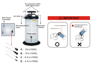 Bình hút dầu bằng khí nén JTC 1050