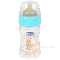 Bình sữa an toàn núm ty cao su Wellbeing Chicco 150ml