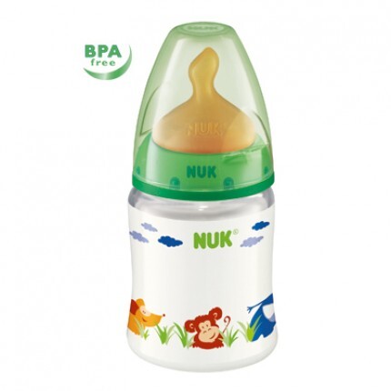 Bình sữa cổ rộng Nuk cao su 150ml - BPA free