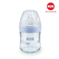 Bình sữa Nuk Nature Sense thủy tinh 120ml S1-M