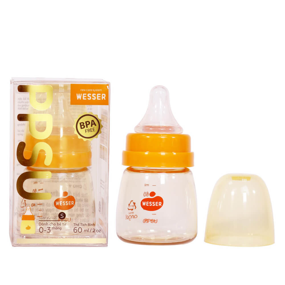 Bình sữa Wesser PPSU 60ml (0-3M)