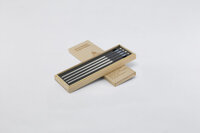 Bộ 02 đôi đũa sứ dưỡng sinh 24.4 cm – Xanh trang trí vàng 1