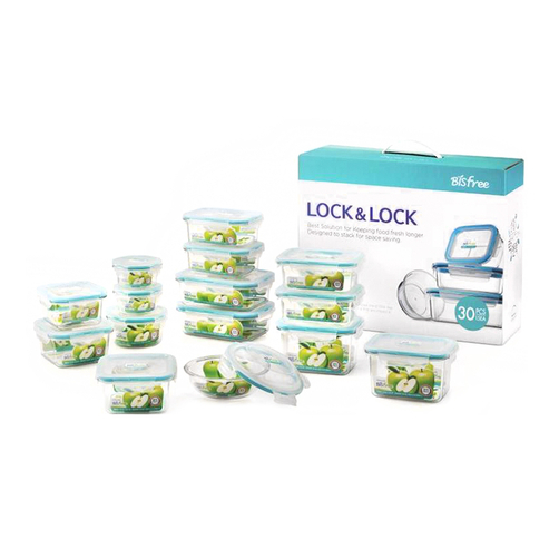 Bộ 15 hộp bảo quản thực phẩm Lock&Lock Bisfree Table LBF631S15