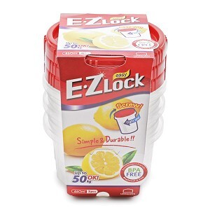Bộ 2 hộp nhựa Ezlock nắp đỏ Lock&Lock HLE6904S 530 ml