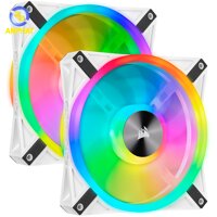 Bộ 2 quạt máy tính 140mm Corsair  QL140 WHITE PRO RGB LED kèm Node PRO (CO-9050106-WW)