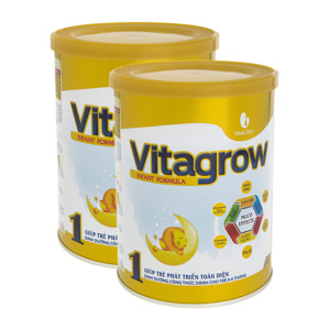 Bộ 2 sữa bột VitaDairy Vitagrow 1 - hộp 400g (dành cho trẻ từ 0-6 tháng tuổi)