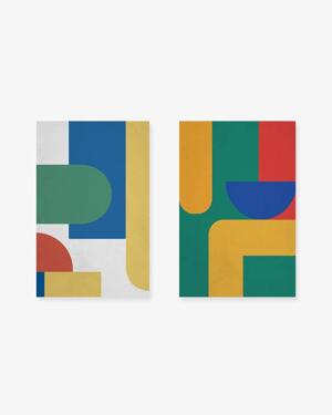 Bộ 2 tranh Minimalism Color