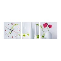 Bộ 3 tranh đồng hồ Thế Giới Tranh Đẹp DH-02 30 x 30 cm