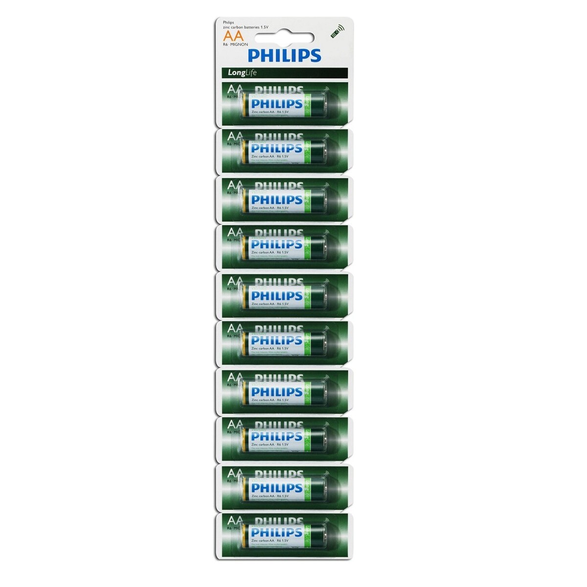Bộ 3 vỉ pin kẽm AA Philips R6L10S