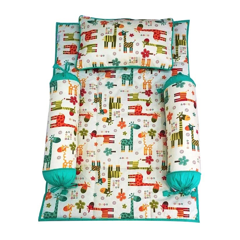 Bộ 4 Món Ra Gối Sleep Baby F126-Colorful Giraffe 2