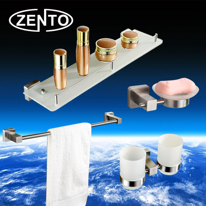 Bộ 4 phụ kiện gương nhà tắm inox 304 Zento HC167