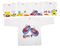 Bộ 5 Áo cài vai tay dài trắng Nanio AD118 - size 4 , 9-12 tháng