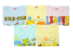 Bộ 5 Áo cài vai tay ngắn màu Nanio AD123 -  size 1 , 0-3 tháng